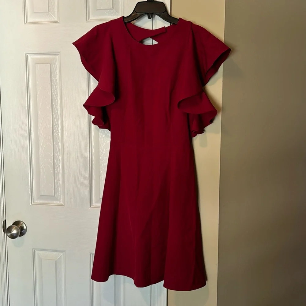 Minuet Red Ruffle Dress - Picture 2 of 5